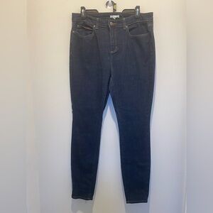Eileen Fisher Deep Indigo Skinny Dark Denim Jeans Women’s Size 10 Stretch EUC